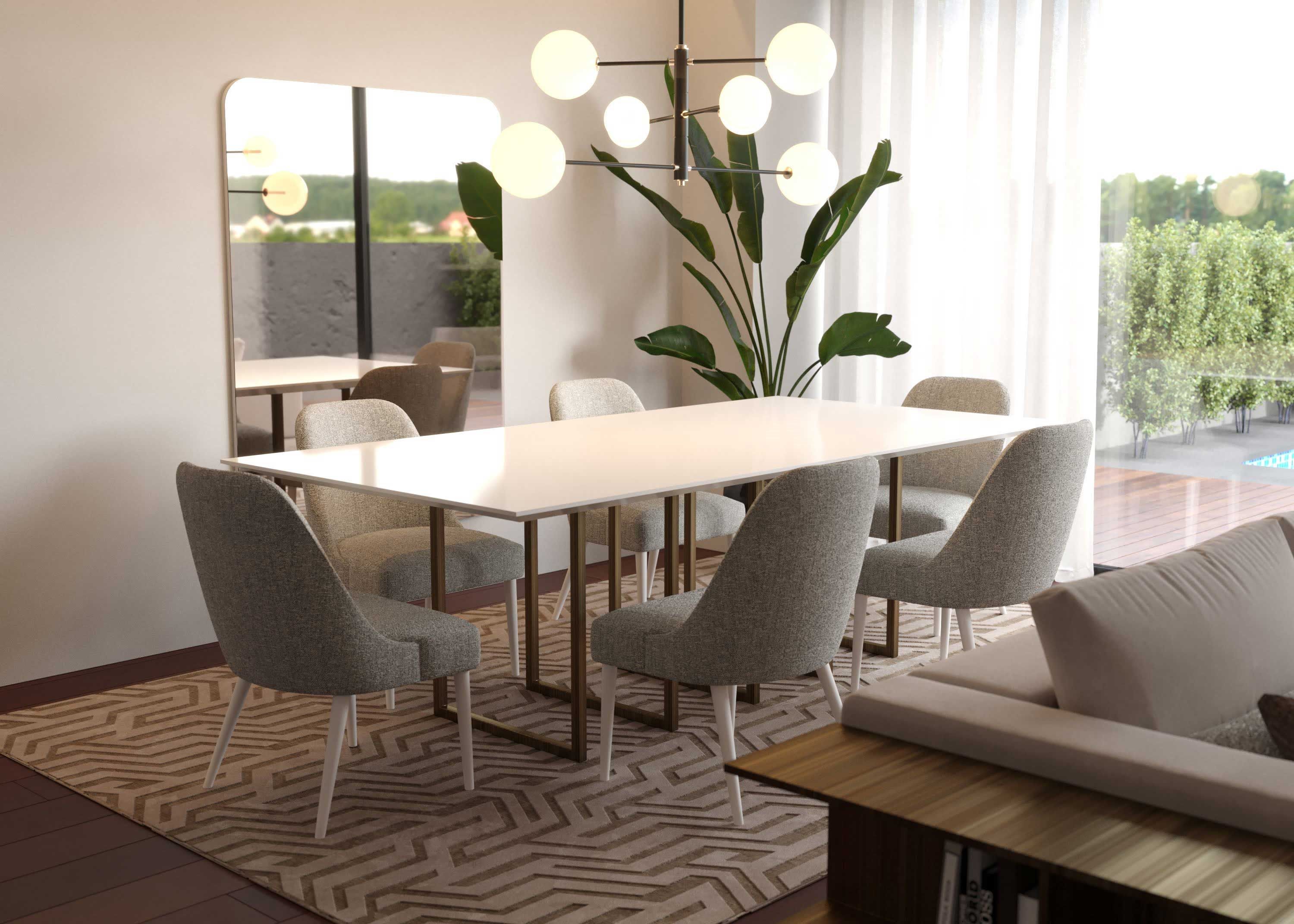 Прямоугольный обеденный стол из шпона Stylish Club Slender ARCH-00010853 - Вид №3