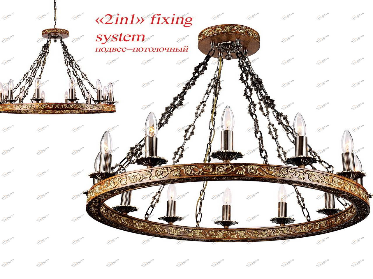 Люстра дизайнерская Reveal бронза 1272-12PC SUPERNW ДИЗАЙНЕРСКИЕ, КОЛЕСО 055925 Бронза 