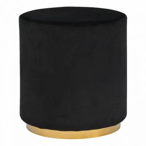 Пуфик круглый черный вельветовый "Оникс" STOOL GROUP ДИЗАЙНЕРСКИЕ 00-3881870 Черный
