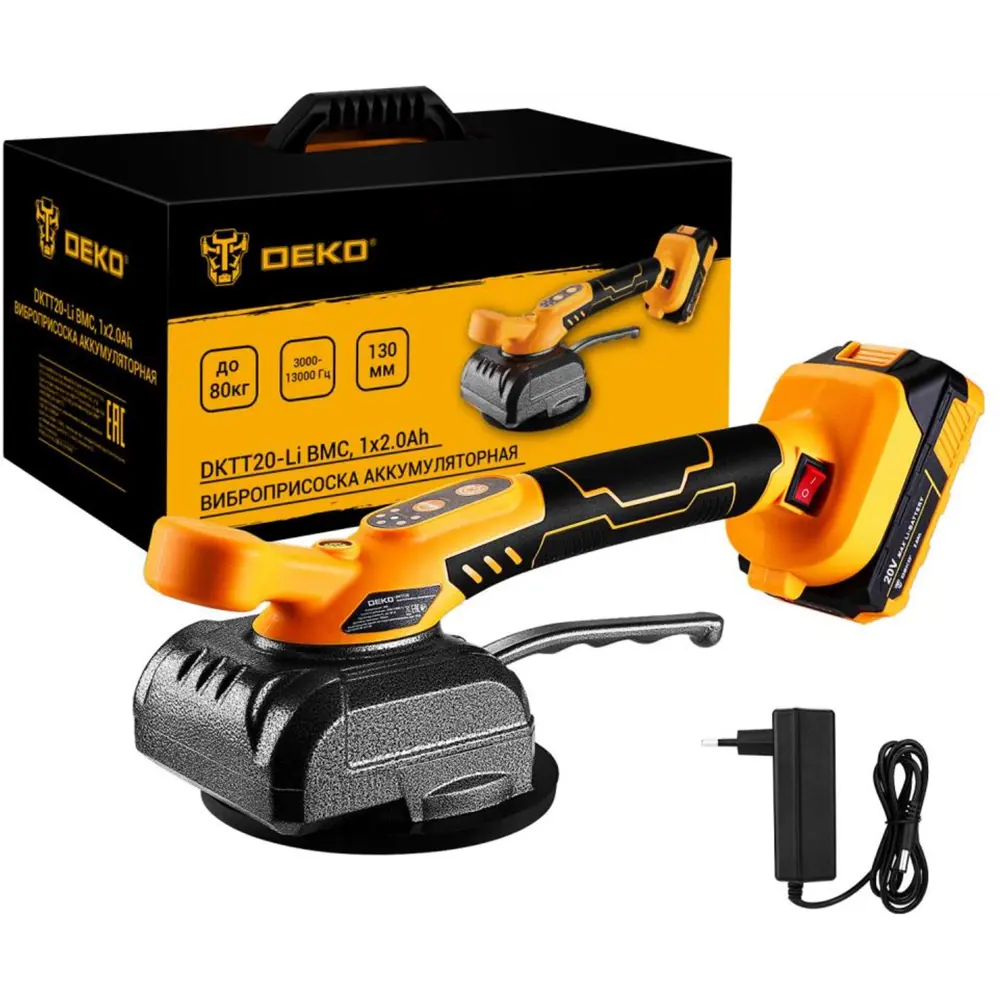 Аккумуляторная виброприсоска DEKO для плитки с регулировкой скорости 89391020 STLM-1454924 - Вид №2
