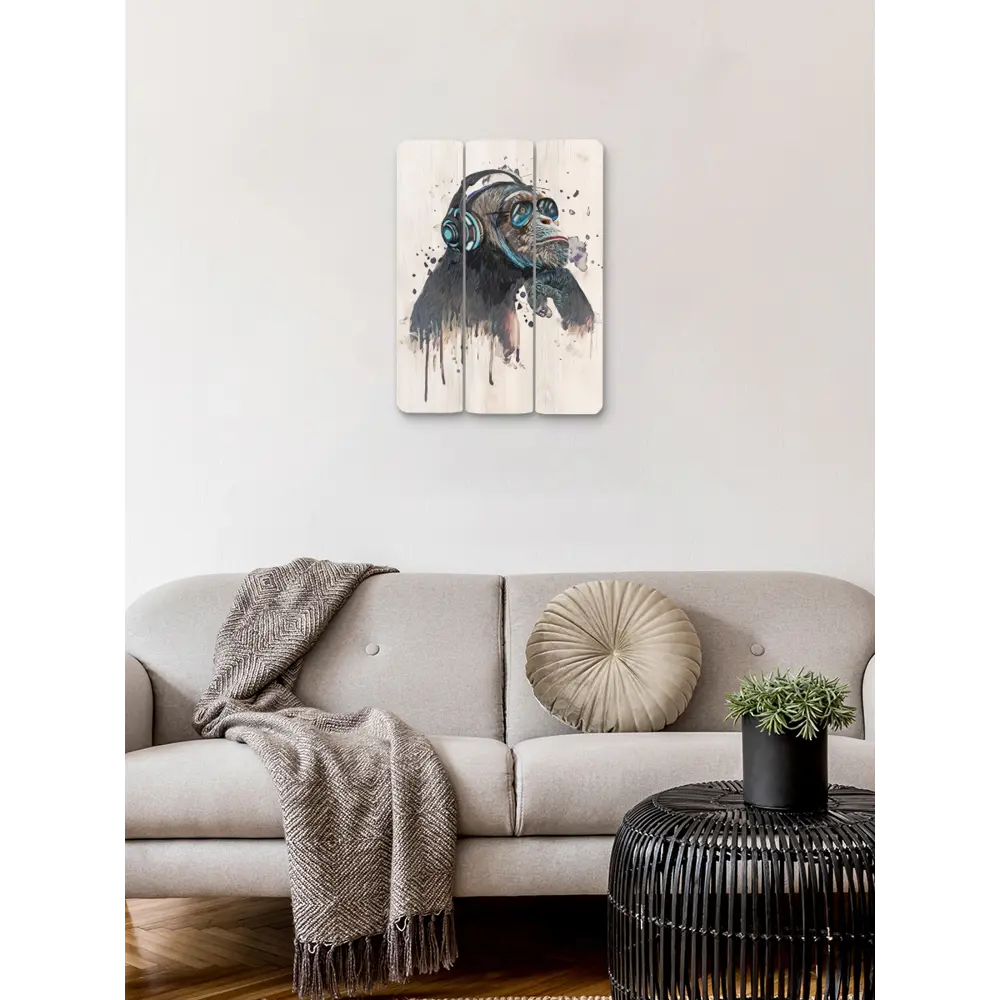 Картина на МДФ Обезьяна хипстер 30x40 см 85336833 STLM-2169331 POSTERMARKET  - Вид №4
