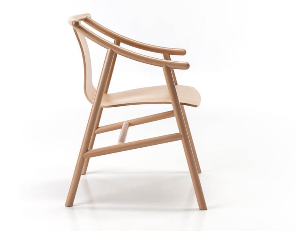 Стул из бука с подлокотниками Wiener GTV Design Magistretti ARCH-00015349 - Вид №1