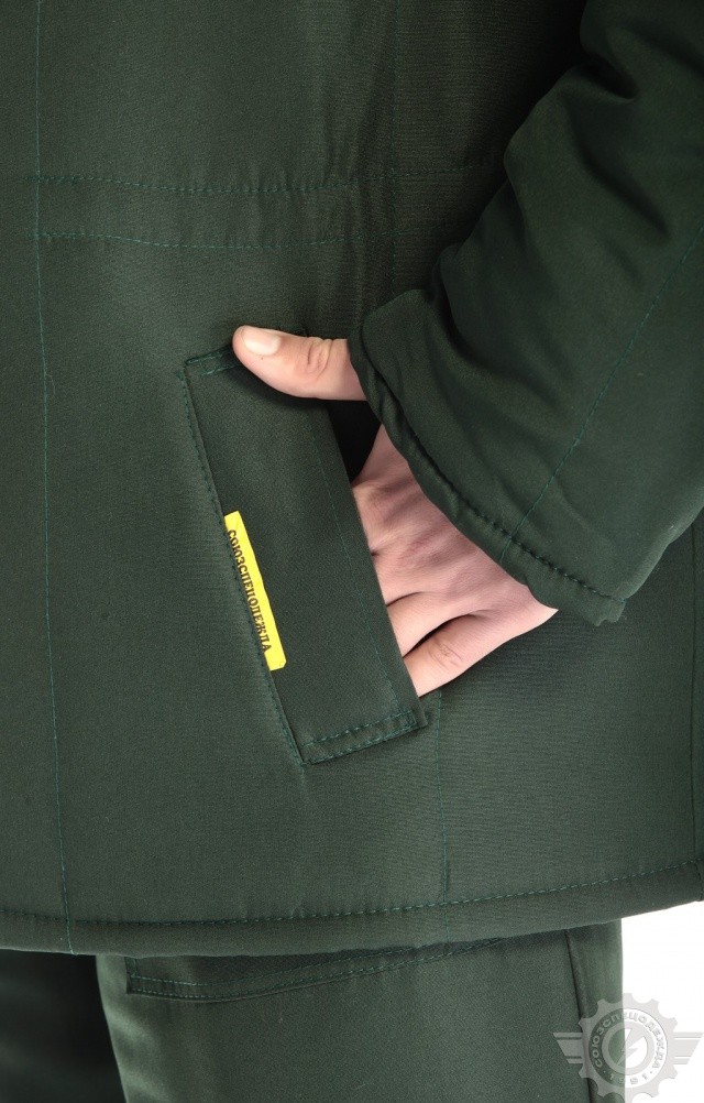 62262 Костюм "Дон" зеленый  Зимняя спецодежда  размер 56-58/170-176  - Вид №9