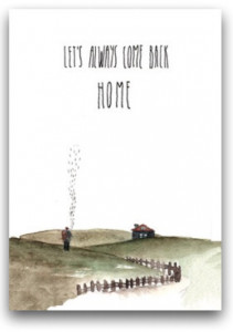 538080 Открытка "LET'S come back HOME" Yetti