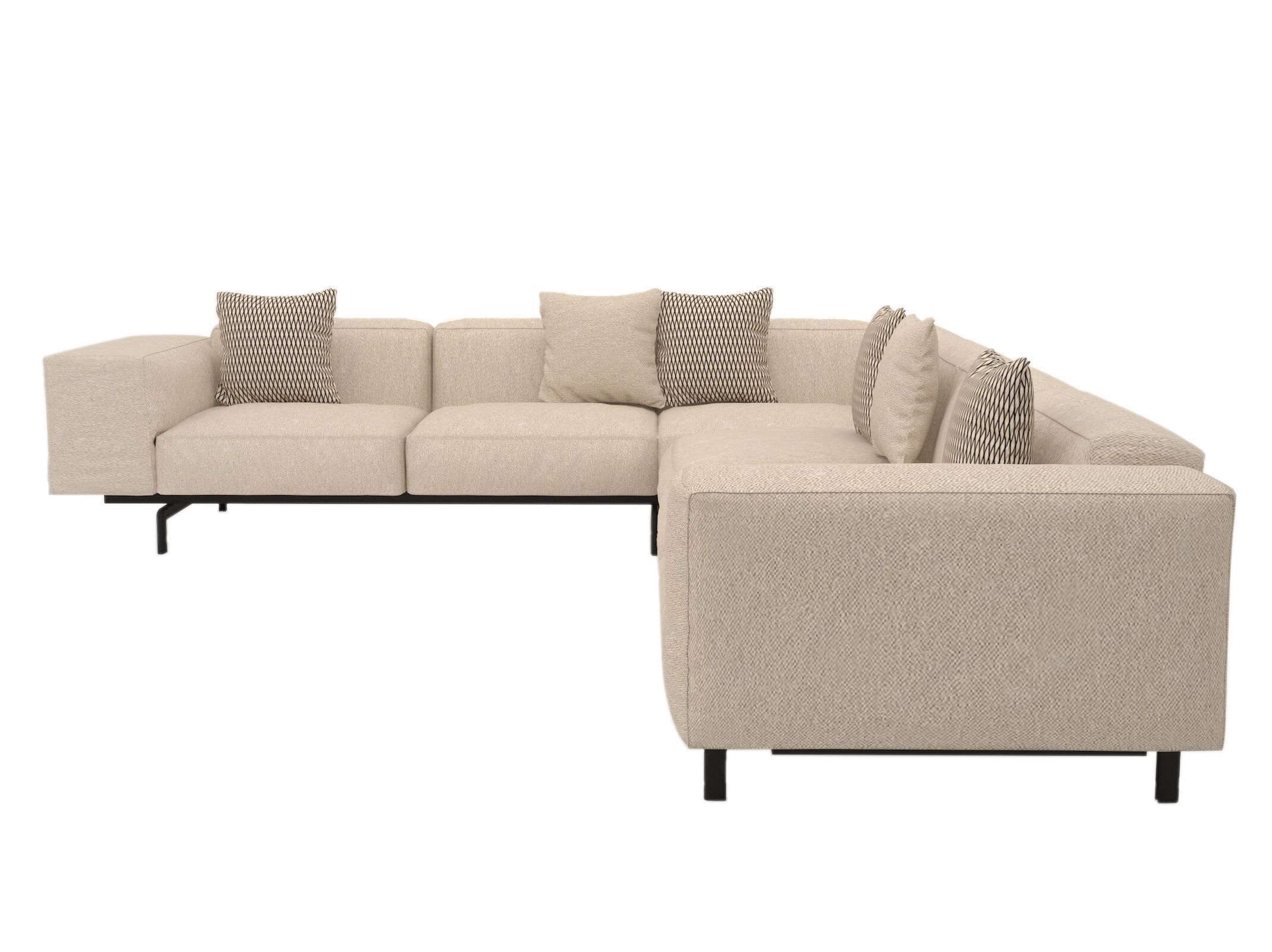 Съемный угловой диван из ткани Kartell LARGO ARCH-00058298