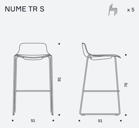 Офисный стул из полипропилена IBEBI Nume ARCH-00145950 - Вид №3