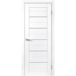Дверь межкомнатная остеклённая с замком и петлями в комплекте Лердо 70x200 см полипропилен цвет белое дерево