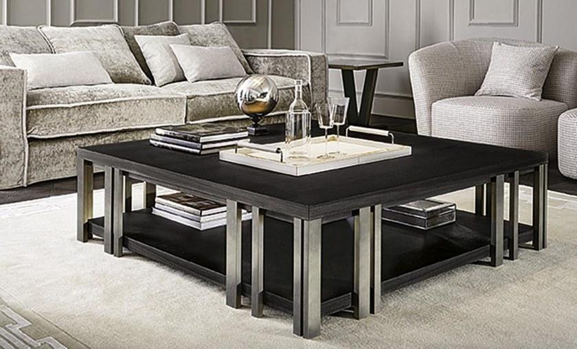 Casamilano Низкий квадратный журнальный столик с журнальной полкой Mondrian sun-id-1358932 - Вид №2