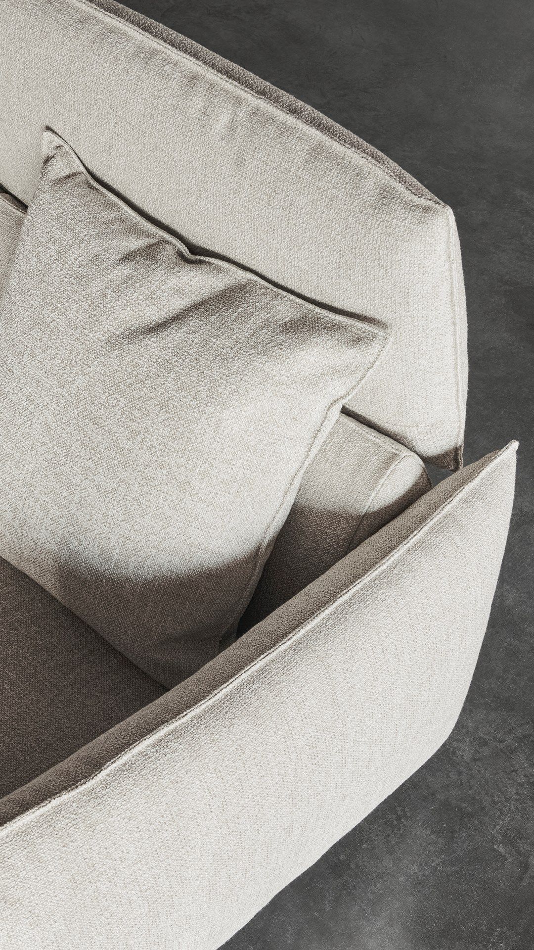 Секционный тканевый диван с полуостровом Twils NUBES ARCH-00098699 - Вид №1