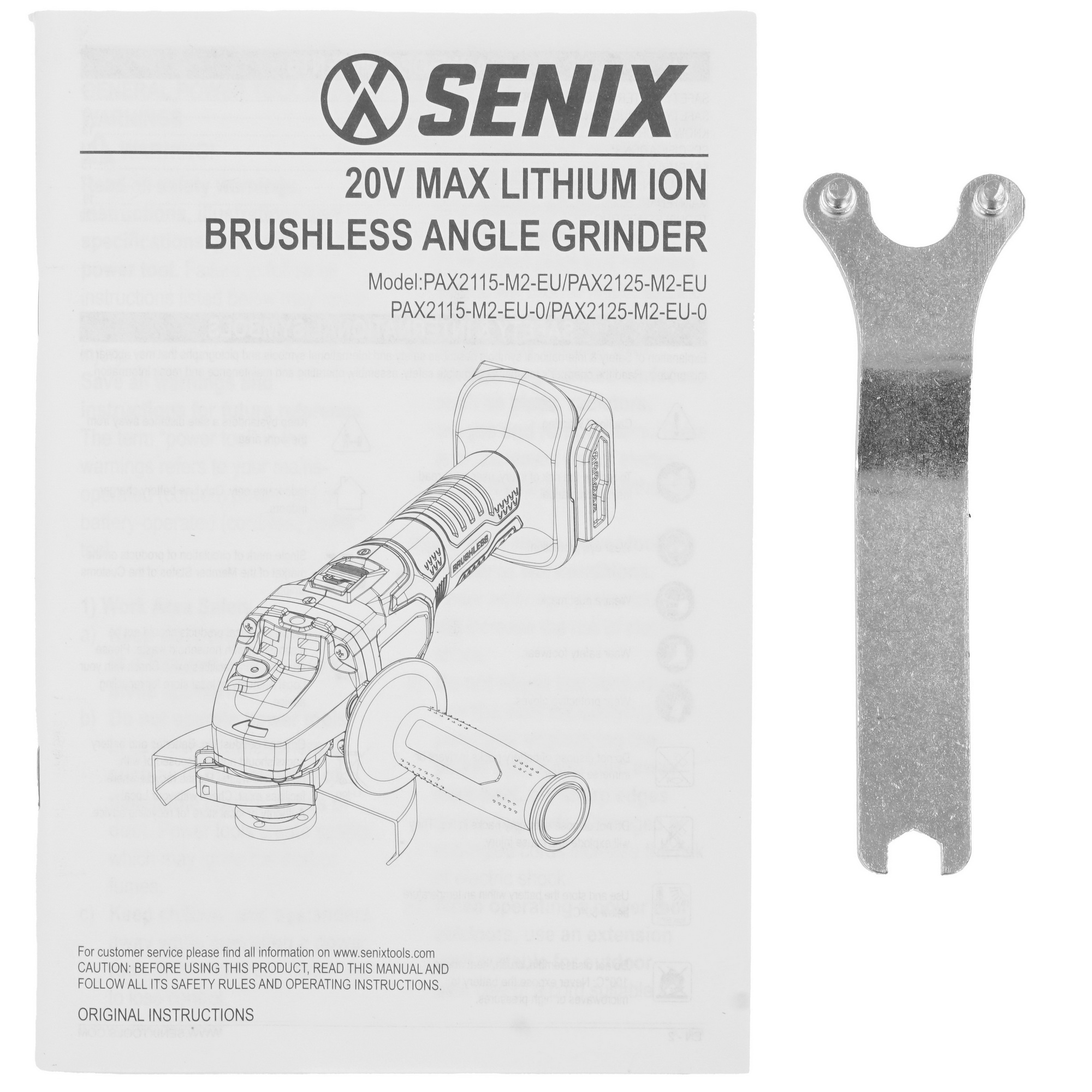 Углошлифовальная машина (УШМ) SENIX PAX2125-M2-EU 20 Volt Max X2  , Без ЗУ, Без АКБ 9070120 STDN-0049118 - Вид №6