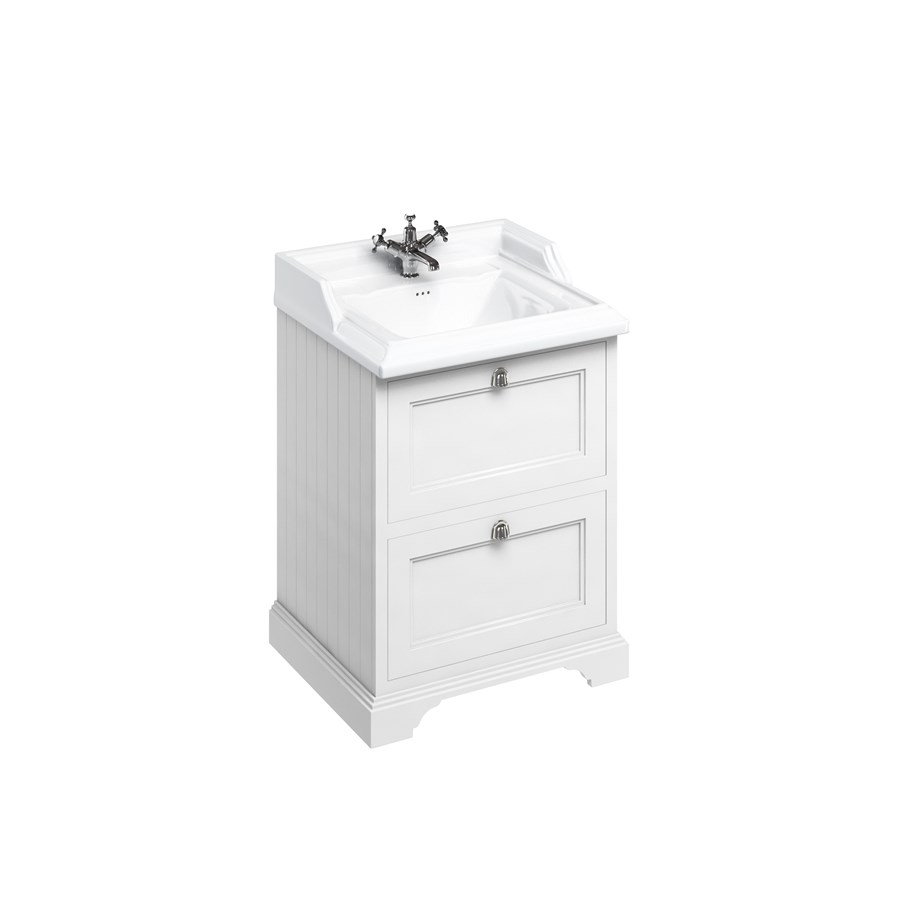 Burlington Отдельностоящий блок 65 с 2 ящиками и классической раковиной Classic Grey с 1 отверстием под смеситель Раковина FF9G_B15 1TH 