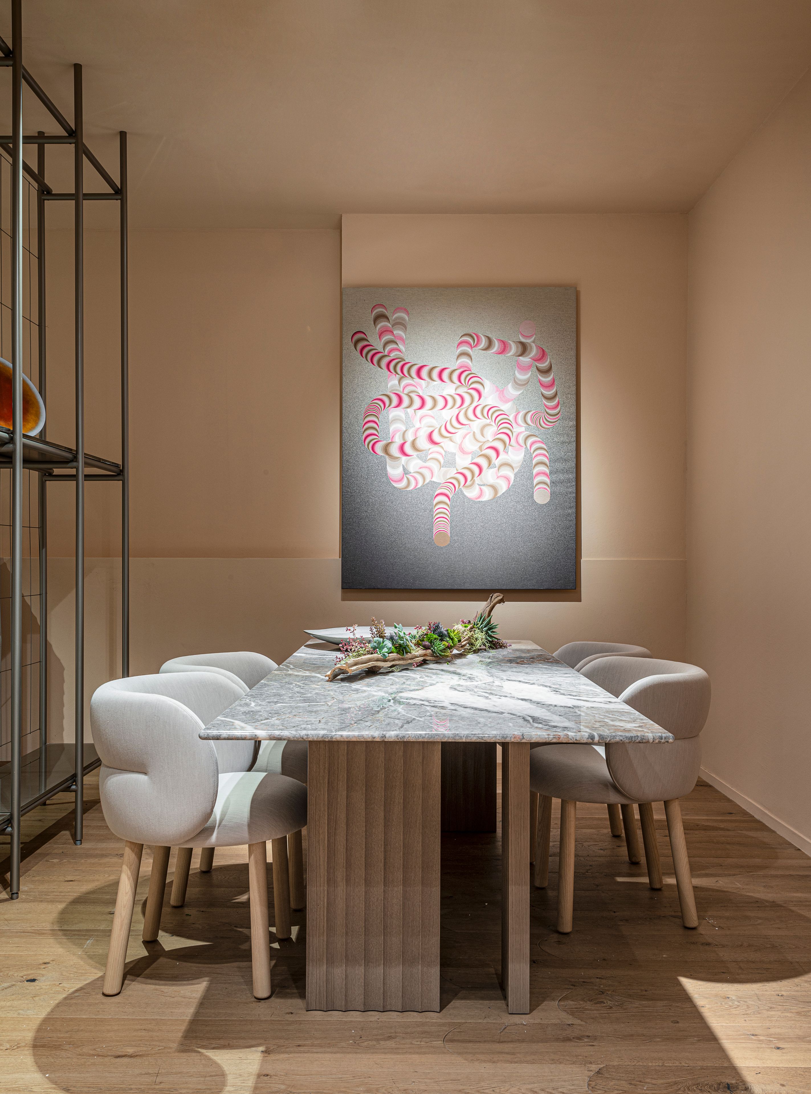 Прямоугольный стол с деревянной, мраморной или стеклянной столешницей MOROSO Rows ARCH-00061403