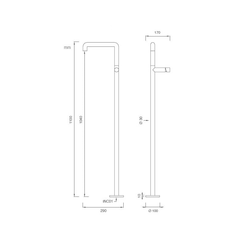 Смеситель с закладной / Cartesio CEADESIGN sun-id-378148 - Вид №2