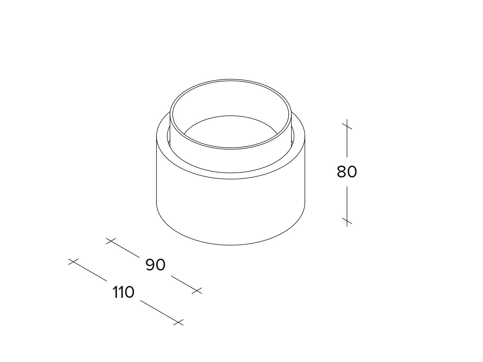 Гипсовый потолочный светильник Tecnico SYME TONDA ARCH-00101564 - Вид №9