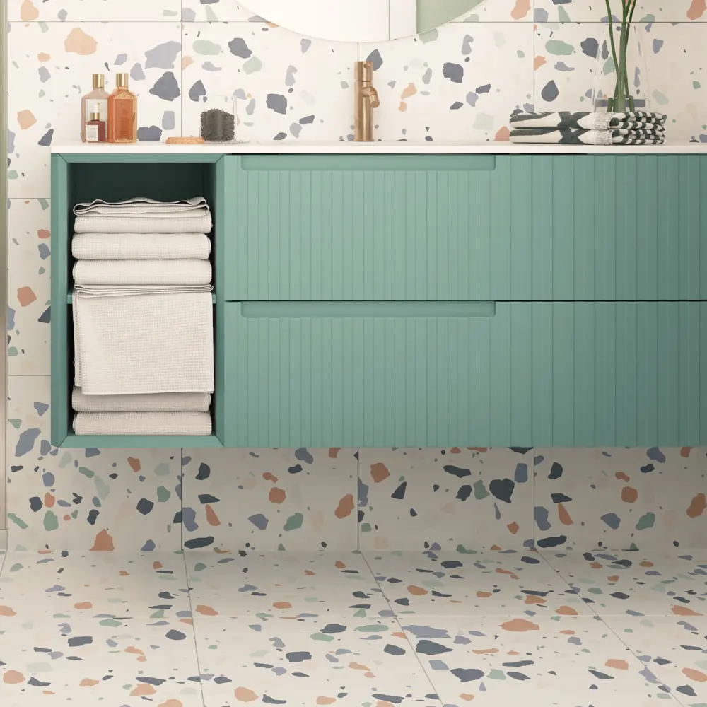 Керамогранит Шахтинская Плитка «Гермес Тераццо» 40×40 см белый 82959450 STLM-0038328