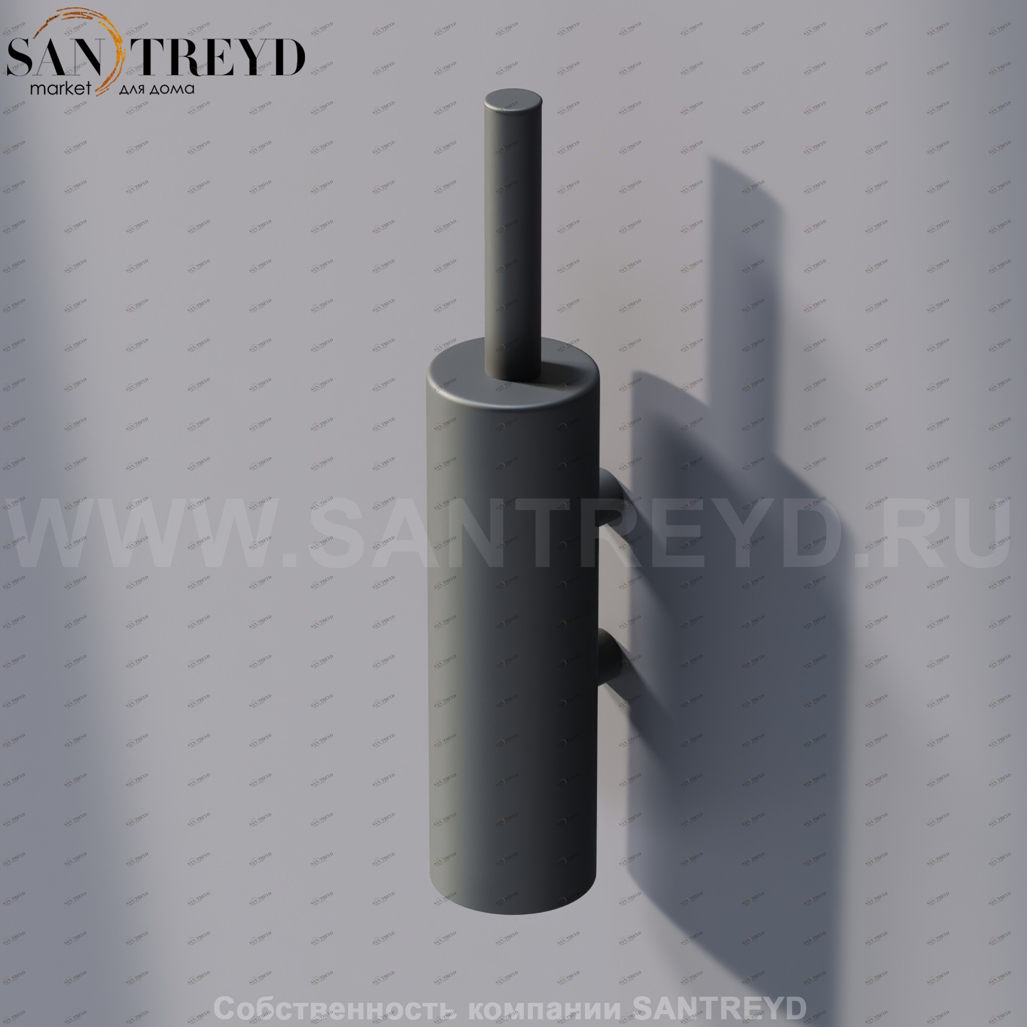 Agape DOT LINE Туалетный ёрш настенный черный ADTL0457.N ADTL0457N