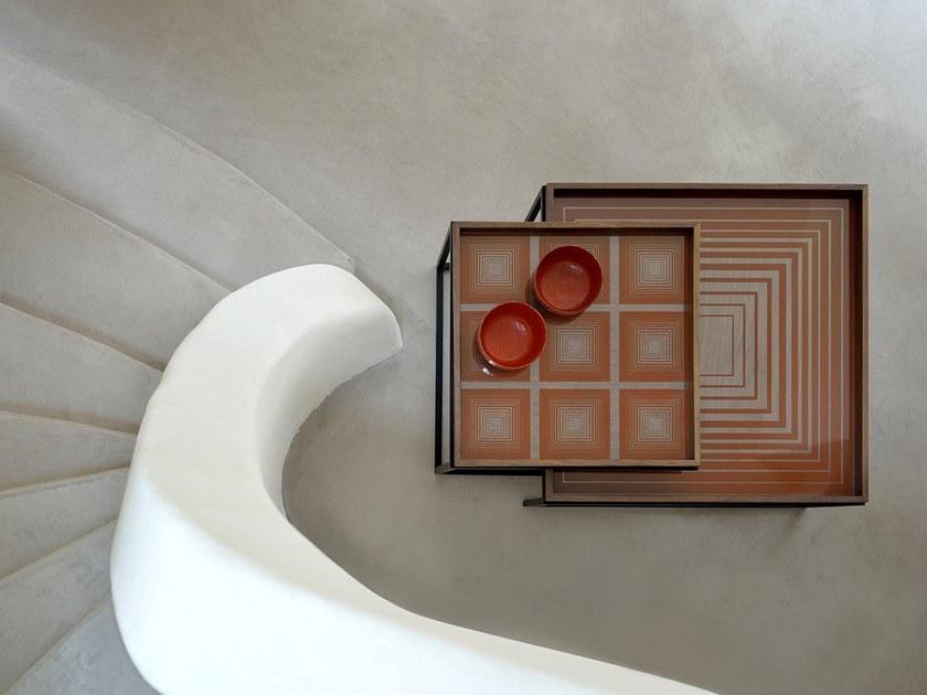 Ethnicraft Квадратный поднос из дерева и стекла Linear flow 20921 - Вид №2