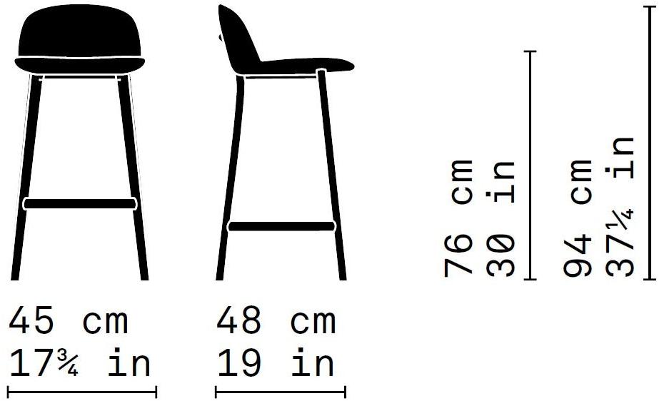 Very Wood Высокий табурет с подставкой для ног Zantilam sun-id-1347962 - Вид №3