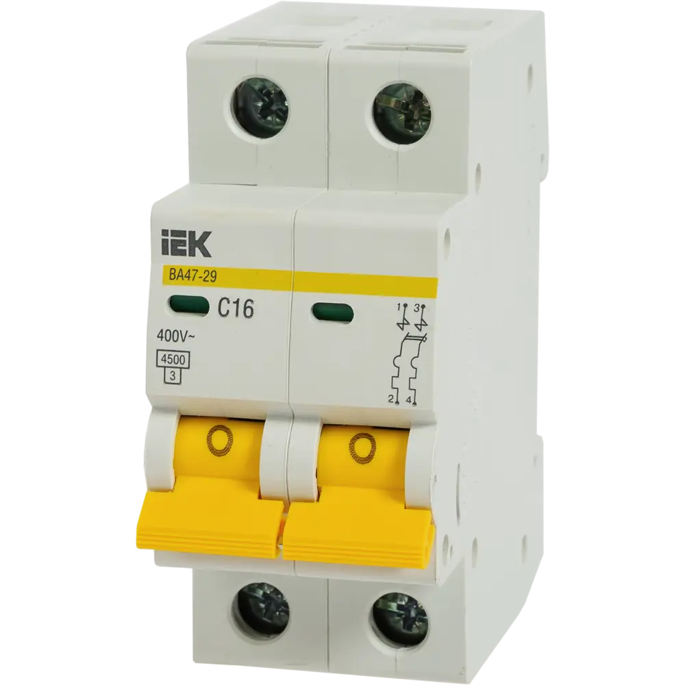 Автоматический выключатель IEK ВА47-29 2P C16 А 4.5 кА 11875259 STLM-2033140  - Вид №1