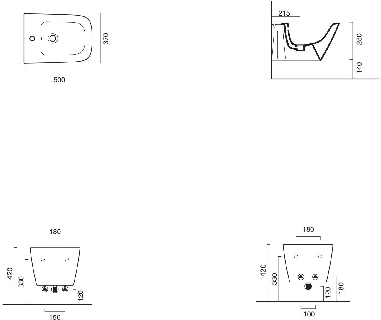 Биде подвесное Green AXA ONE Santreyd sun-id-1447852 - Вид №8