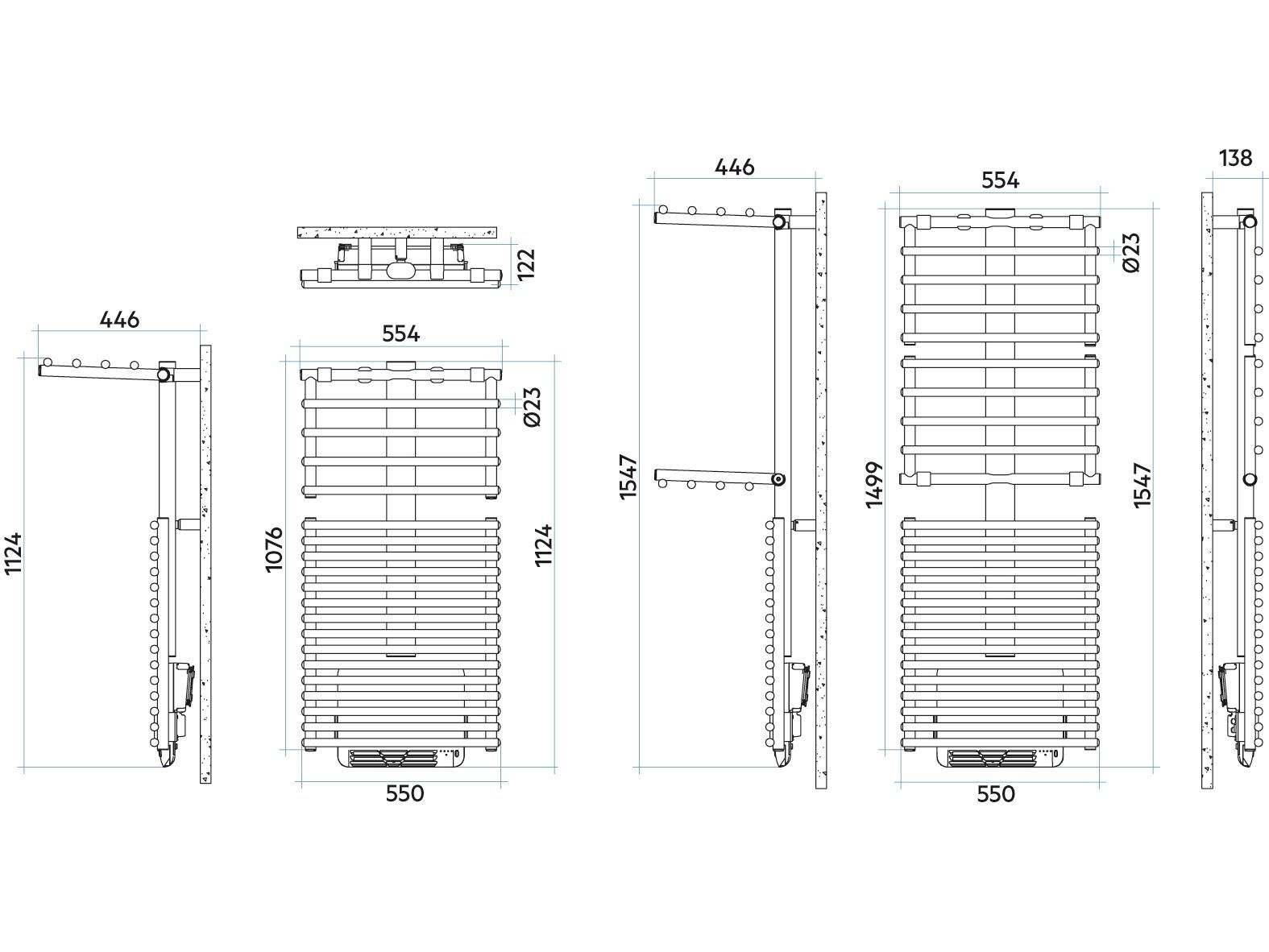 Настенный стальной радиатор для ванной комнаты Irsap Get Up ARCH-00138303 - Вид №3
