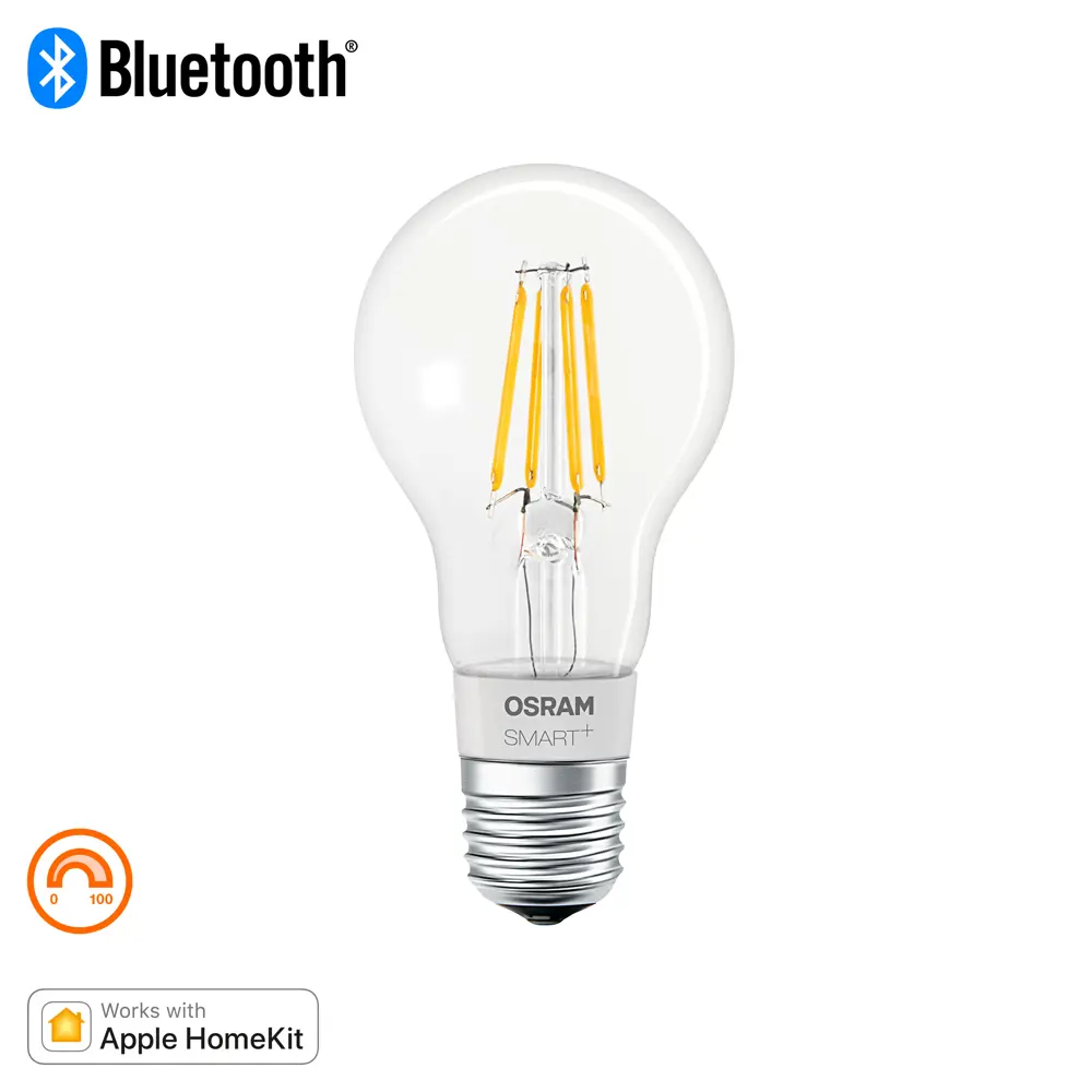 Лампа умная светодиодная Osram Smart Plus E27 220-240 В 5.5 Вт груша прозрачная 650 лм, теплый белый свет 86559682 STLM-2158857 LEDVANCE  - Вид №2