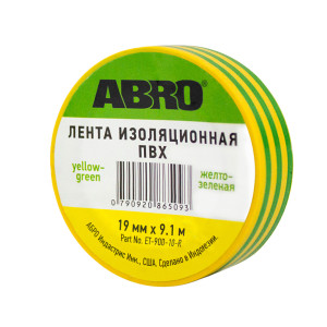 90671896 Изолента 19 мм х 9.1 м желто-зеленая STLM-0332197 ABRO