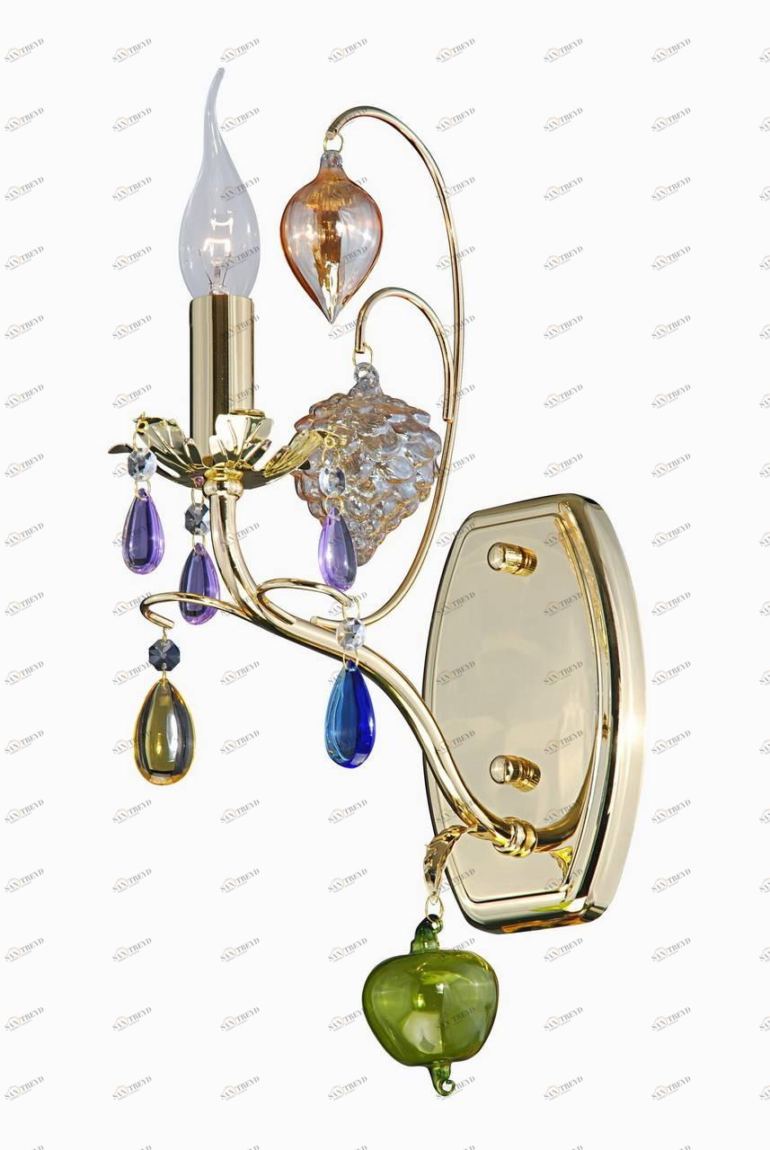 Бра Arte Lamp Ricchezza A2011AP-1GO ARTE LAMP СВЕЧА 078362 Золото;прозрачный 