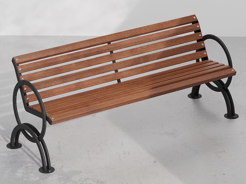 Металлическая скамья с подлокотниками DIMCAR ARCH-00086591