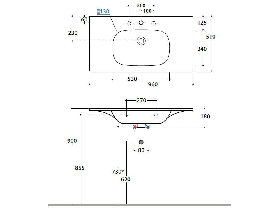 Керамическая подвесная раковина Ceramica Globo разнорабочие ARCH-00015146 - Вид №1