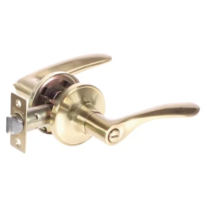 Ручка-защёлка Palladium 3901 SB BK, с фиксатором, ЦАМ, цвет матовая латунь