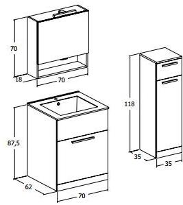 LEGNOBAGNO Шкаф для белья с раковиной Urban sun-id-1383389 - Вид №3