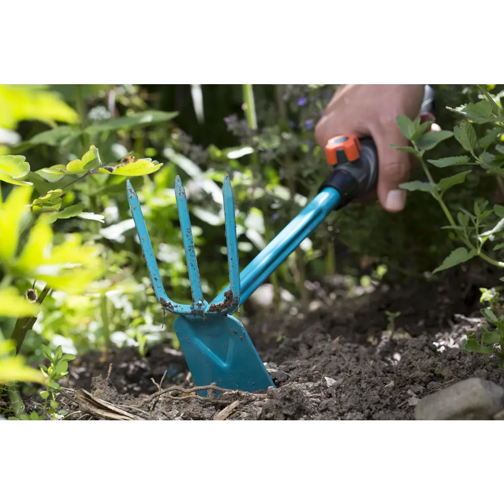 Мотыжка Gardena насадка комби, 3 зубца, 6.5 см пластик/сталь синий/черный 82135072 STLM-2147854  - Вид №3