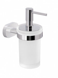 BE81(13) Gedy G-Bernina, настенный стеклянный дозатор, цвет хром