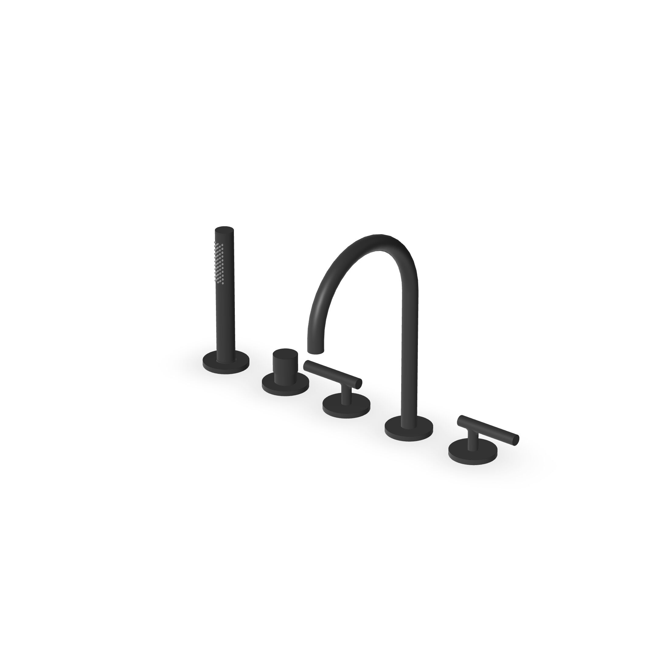 Смеситель для ванны с 5 отверстиями и ручным душем Zucchetti Pan S ARCH-00096596 - Вид №13