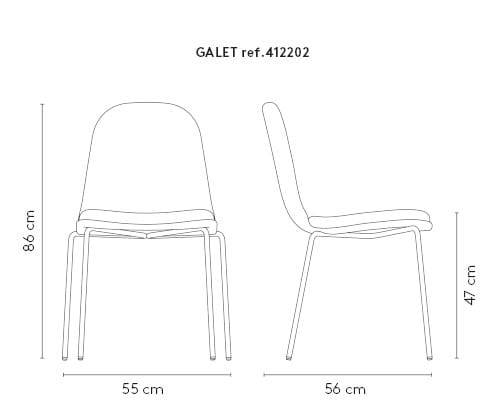 Мягкий штабелируемый стул MOBLIBERICA Galet ARCH-00090738 - Вид №4