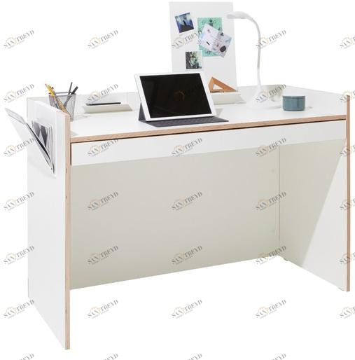 Müller Small Living Прямоугольный письменный стол из фанеры с ящиками Flai Fla100-w