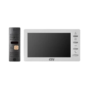 90600995 Комплект видеодомофона CTV DP1701 S W 7" цвет белый STLM-1113915