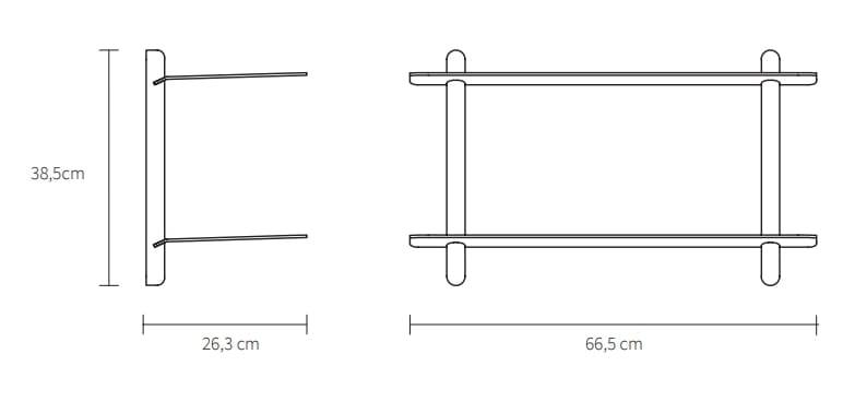 Стальная и деревянная полка Gejst Nivo ARCH-00076649 - Вид №3