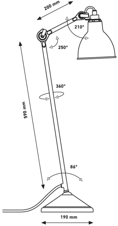 DCW éditions Настольная лампа с гибким кронштейном Lampe gras sun-id-1445788 - Вид №9