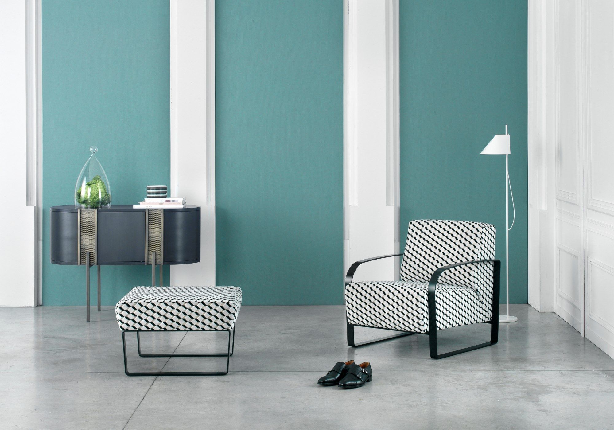 Кожаное кресло с подлокотниками SITIA фиолетовый ARCH-00137843 - Вид №3