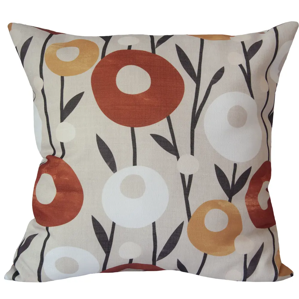 Подушка Лола 45x45 см цветы цвет бежевый SEASONS STLM-2114740