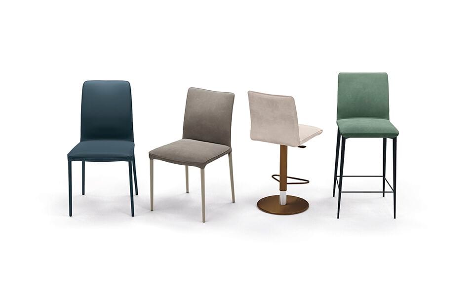 Высокий тканевый поворотный стул со спинкой Febal Casa Lola ARCH-00048673 - Вид №1