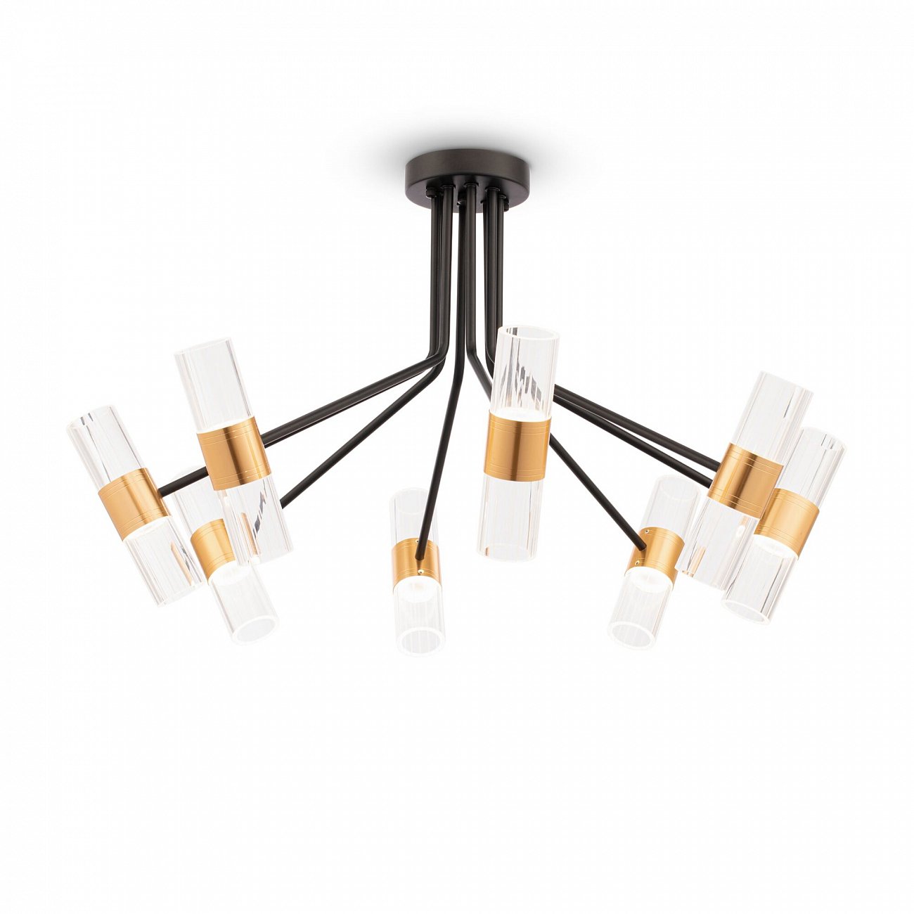 Светильник потолочный на 8 ламп черный Mia FR6038CL-L80B FREYA LED 00-3957032 Черный  - Вид №5