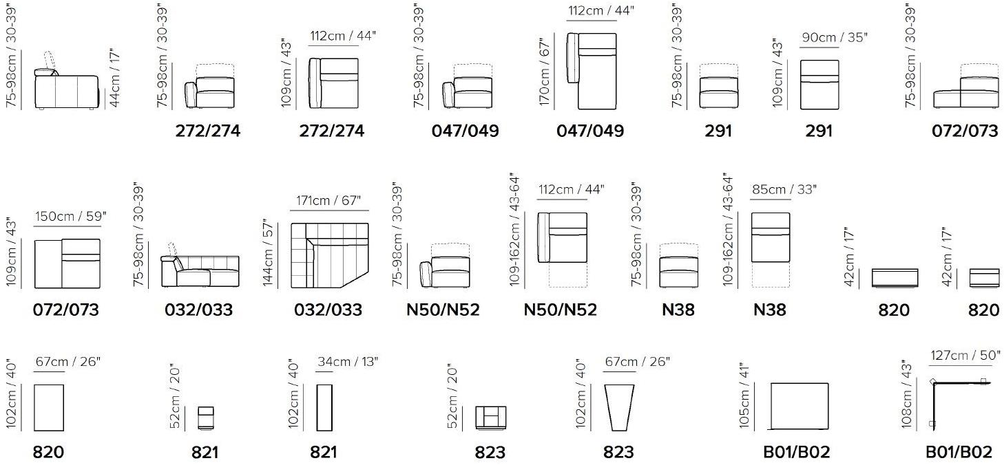 Natuzzi Кожаный диван с электроприводом, с подголовником и подставкой для ног sun-id-1471828 - Вид №3