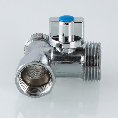 VT.256.N.04 Тройник бытовой с шаровым краном Valtec 1/2" х 3/4" х 1/2"  - Вид №8