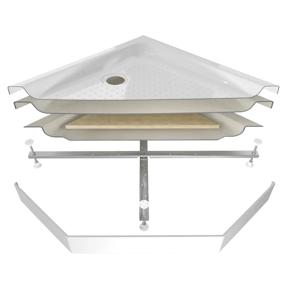 Душевой поддон Triton ПД28 пятиугольный акриловый 90x90 см ножки в комплекте STLM-2195475 - Вид №3