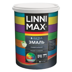 89379706 Эмаль универсальная Linnimax Аква шелковисто-матовая цвет белый база 1 0.9 л STLM-1441481