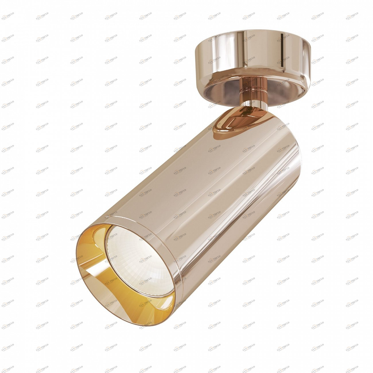 Спот потолочный галогеновый поворотный 19,5 см розовое золото Focus C017CW-01RG TECHNICAL CEILING & WALL 00-3956976 Золото 