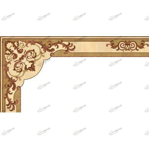 Художественный паркет Da Vinci Паркетный Бордюр 26-087 Орех Европейский (Грецкий) Селект (Гладкая) х мм 26011087